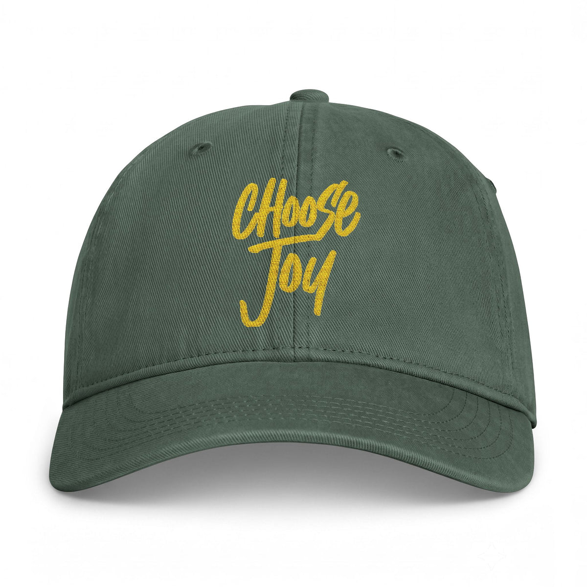 Cap — "Choose Joy" Embroidered Washed Cotton Baseball Cap